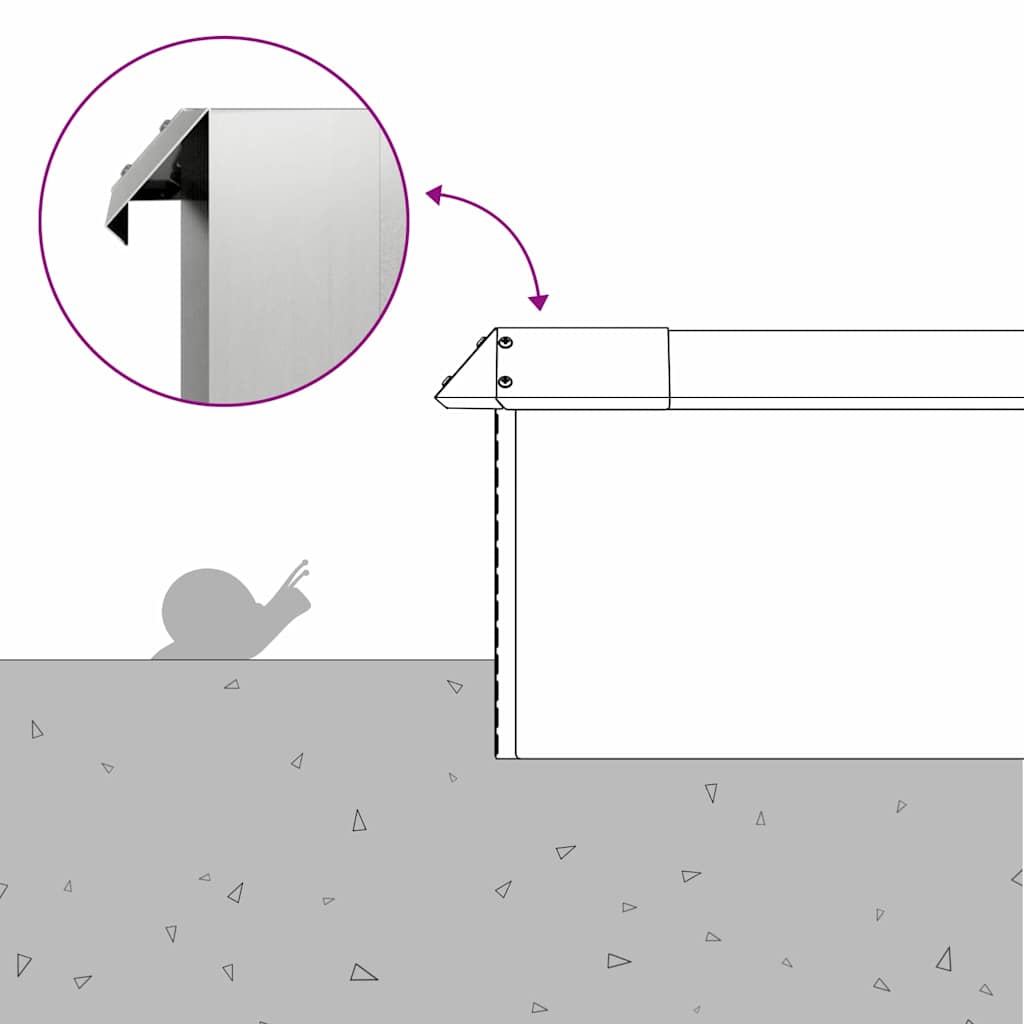 Φράκτης σαλιγκαριών 16 pcs Ασημί 50 x 3,5 x 25 εκ - Pakobazaar