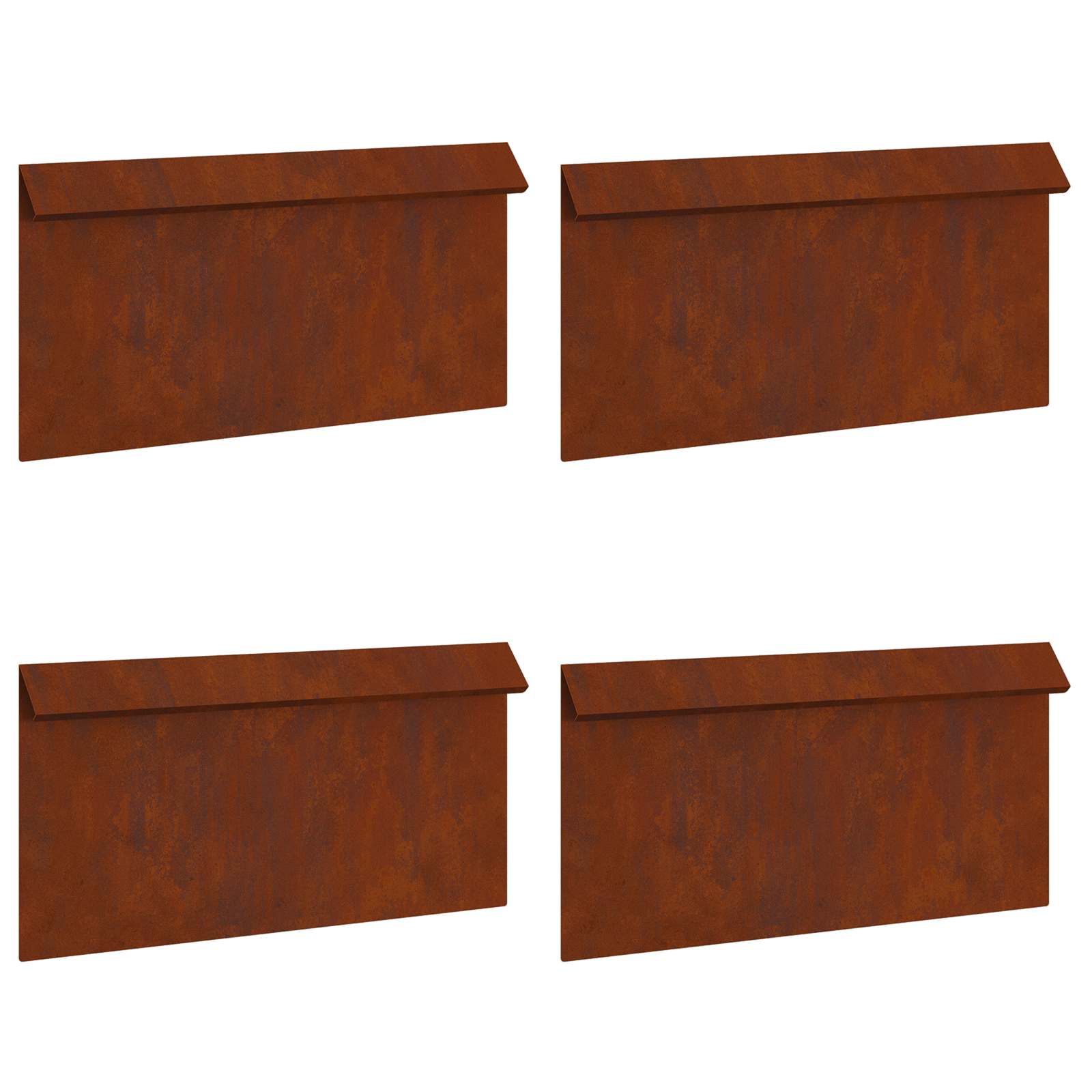 Φράκτης σαλιγκαριών 4 pcs Σκ rusty 50 x 3,5 x 25 εκ