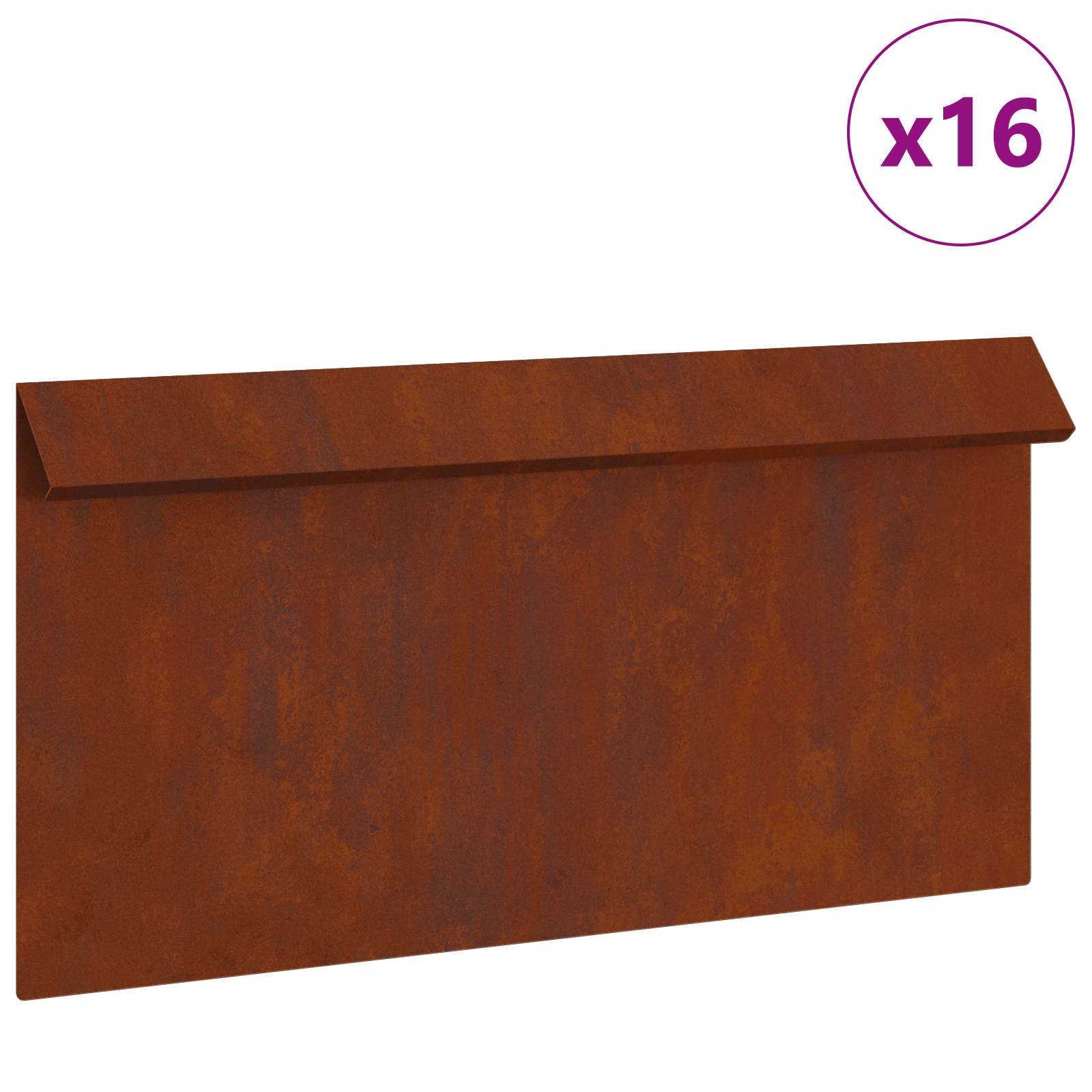 Φράκτης σαλιγκαριών 16 τμχ. 50 x 3,5 x 25 εκ Σκ rusty