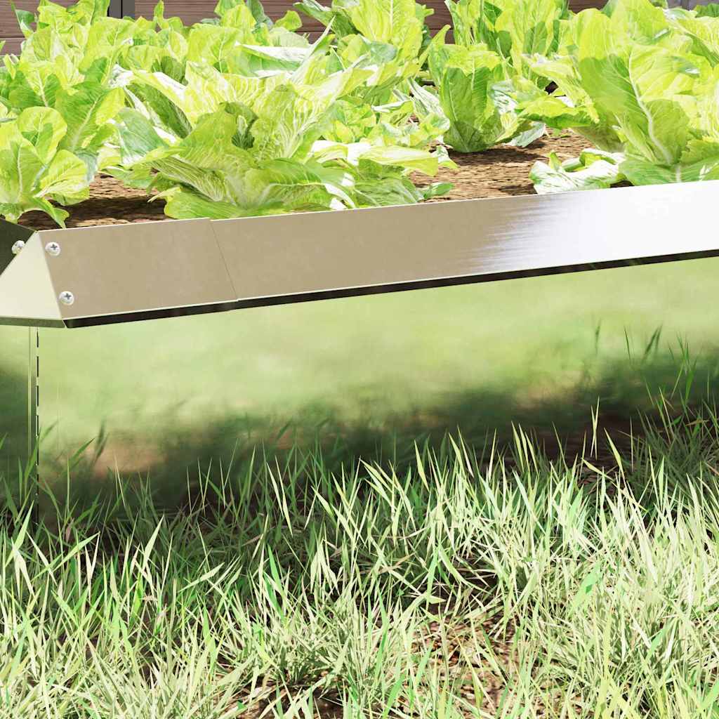 Φράκτης σαλιγκαριών 4 pcs Ασημί 100 x 3,5 x 25 εκ