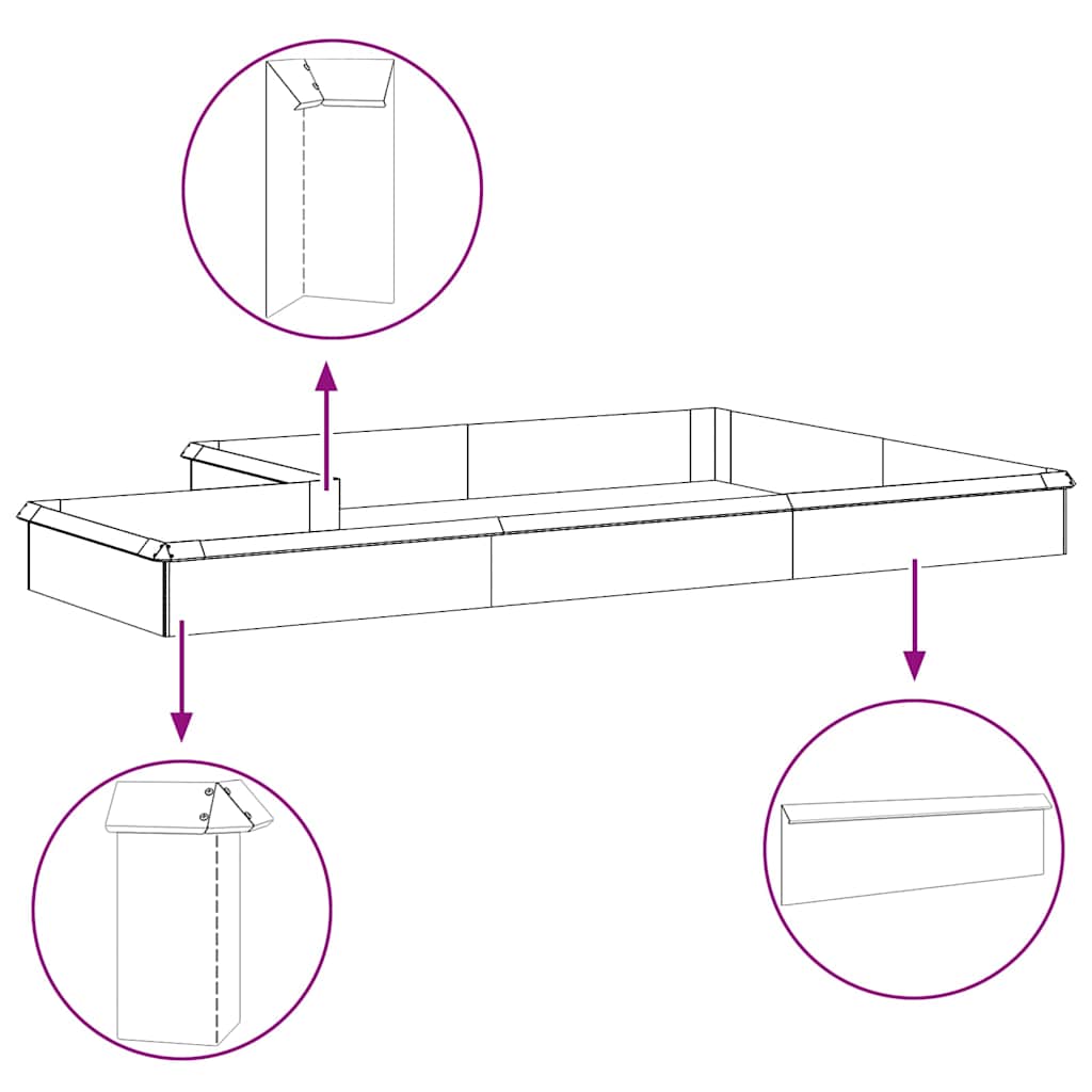 Φράκτης σαλιγκαριών 16 pcs Ασημί 100 x 3,5 x 25 εκ - Pakobazaar