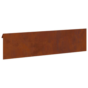 Φράκτης σαλιγκαριών 4 τμχ. 100 x 3,5 x 25 εκ Σκ rusty