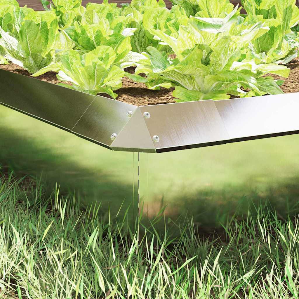 Φράκτης σαλιγκαριών 4 pcs Ασημί 13,5 x 13,5 x 25 εκ