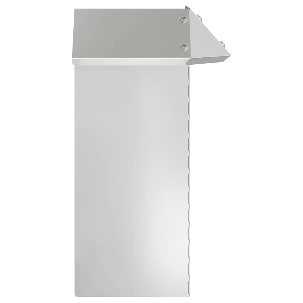 Φράκτης σαλιγκαριών 4 τμχ. 13,5 x 13,5 x 25 εκ Ασημί - Pakobazaar