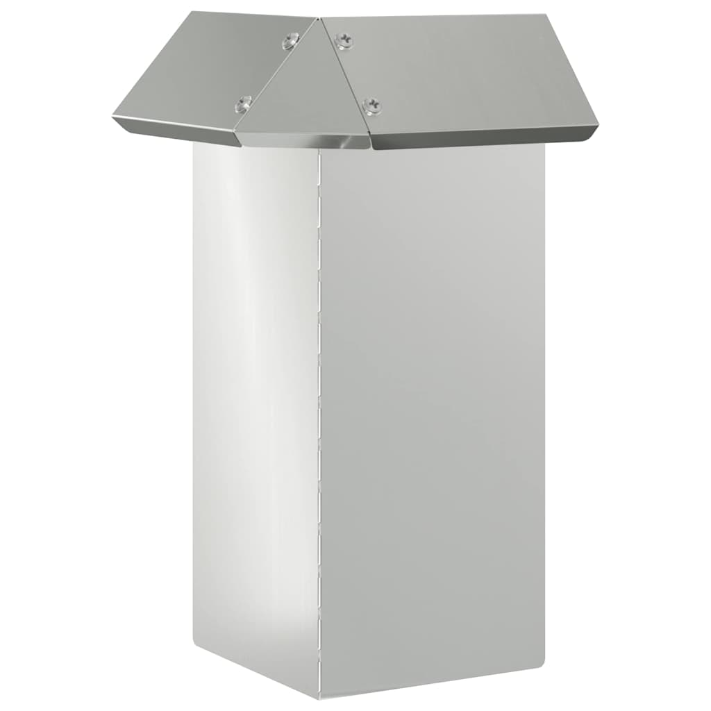 Φράκτης σαλιγκαριών 4 τμχ. 13,5 x 13,5 x 25 εκ Ασημί - Pakobazaar