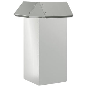 Φράκτης σαλιγκαριών 4 τμχ. 13,5 x 13,5 x 25 εκ Ασημί - Pakobazaar