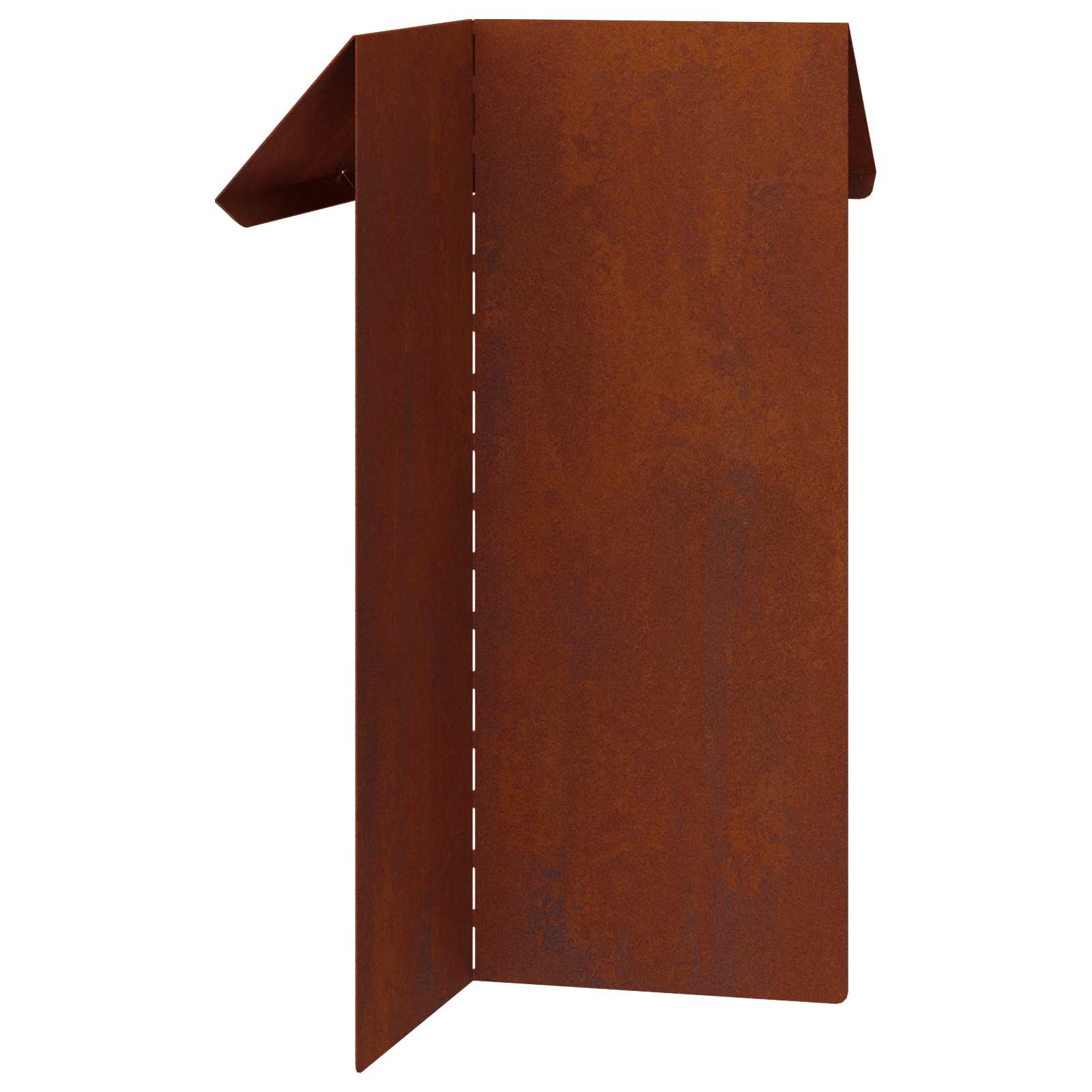 Φράκτης σαλιγκαριών 4 τμχ. 13,5 x 13,5 x 25 εκ Σκ rusty