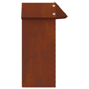 Φράκτης σαλιγκαριών 4 τμχ. 13,5 x 13,5 x 25 εκ Σκ rusty