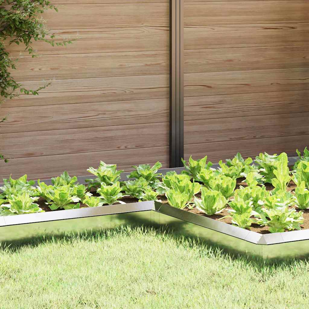 Φράκτης σαλιγκαριών Ασημί 10 x 10 x 25 εκ Ανοξείδωτο ατσάλι