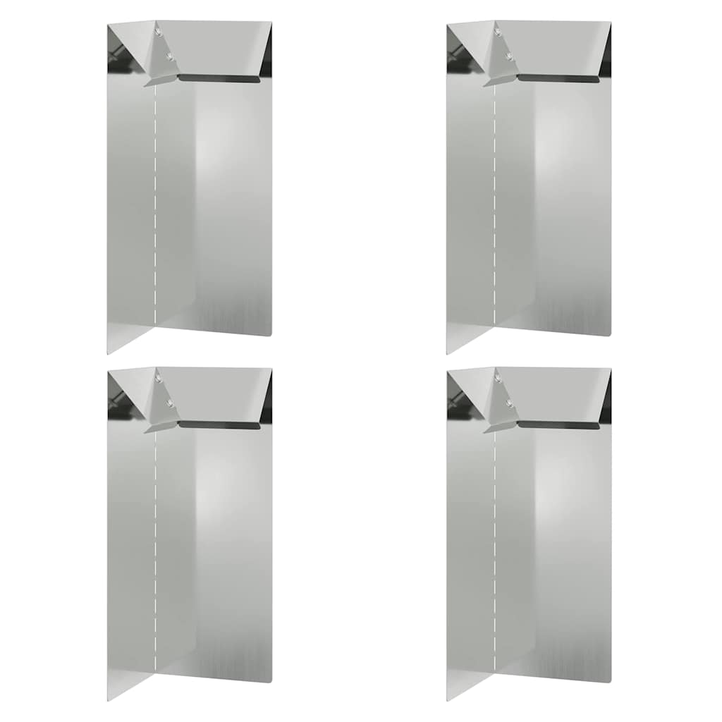 Φράκτης σαλιγκαριών 4 pcs Ασημί 10 x 10 x 25 εκ