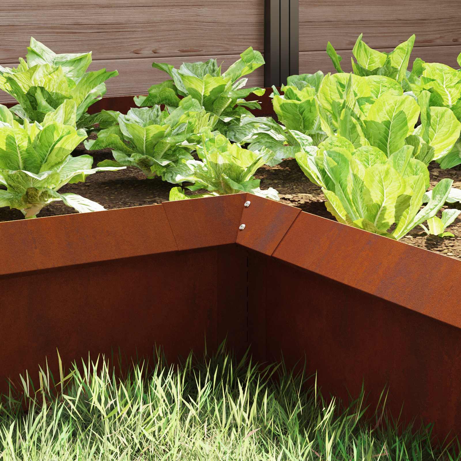 Φράκτης σαλιγκαριών Σκ rusty 10 x 10 x 25 εκ