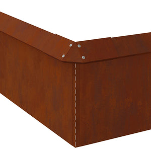 Φράχτες με σαλιγκάρια 8 τμχ. 100 x 3,5 x 25 εκ Σκ rusty