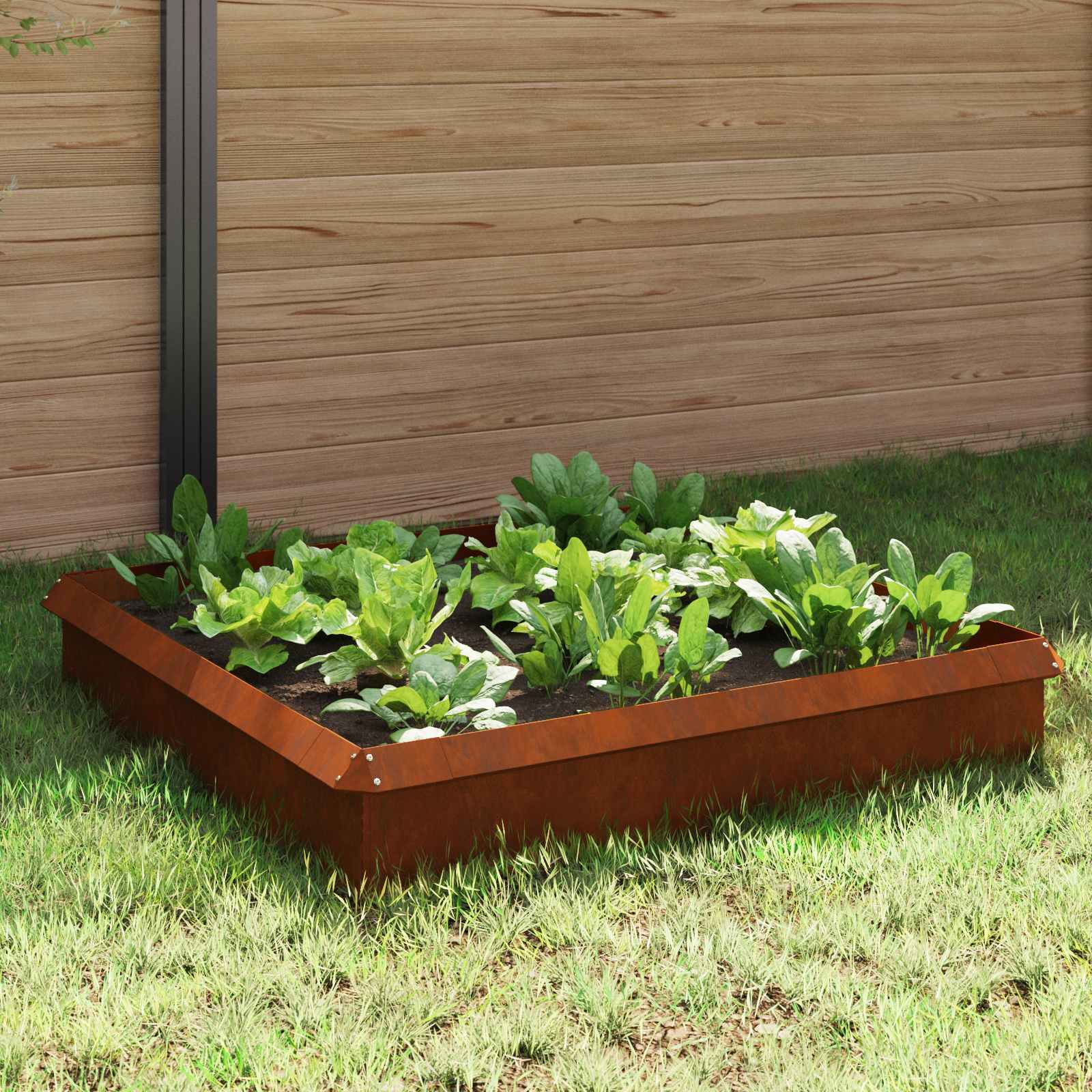 Φράχτες με σαλιγκάρια 8 pcs Σκ rusty Ατσάλι Σκληρυθέν στον Αέρα