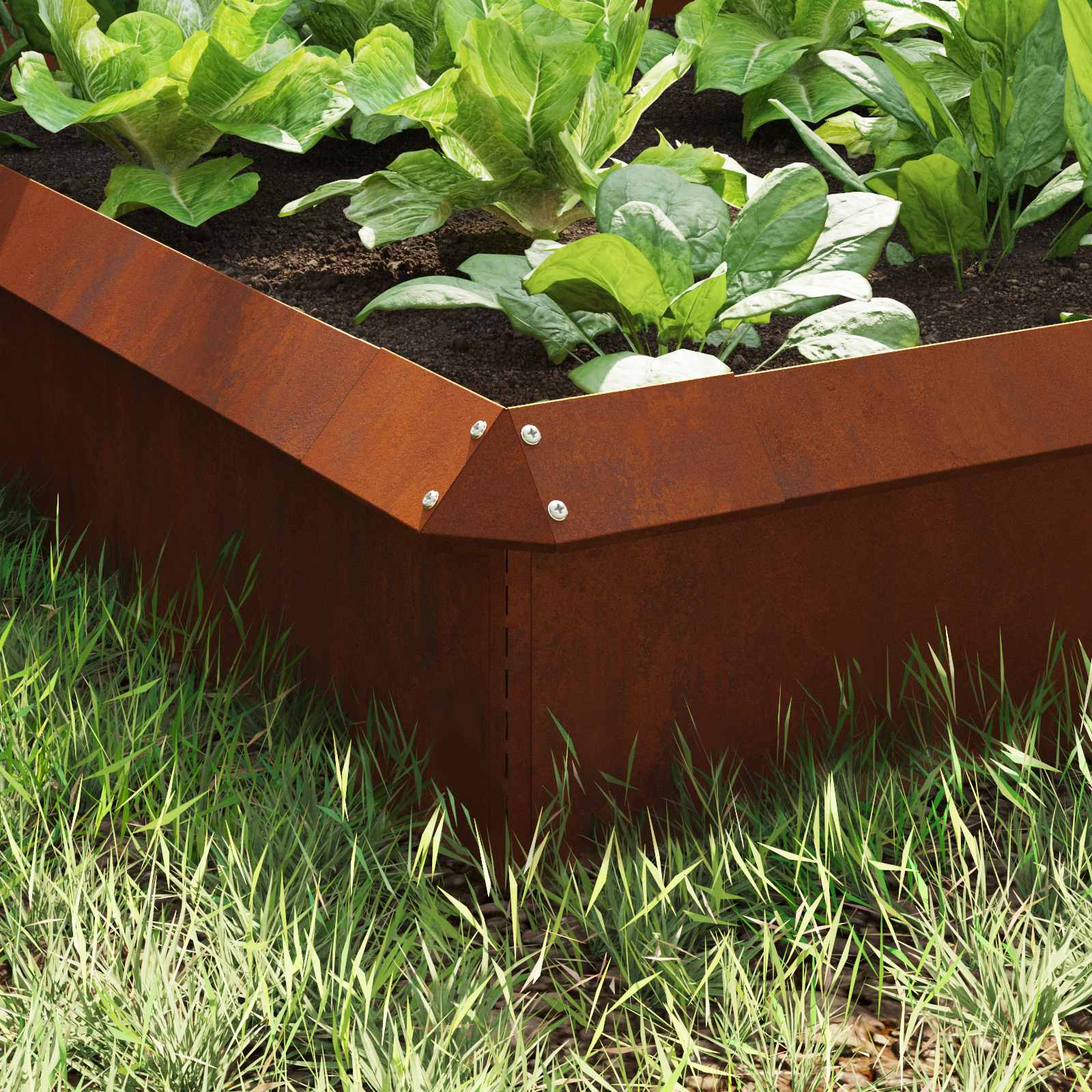Φράχτες με σαλιγκάρια 8 pcs Σκ rusty Ατσάλι Σκληρυθέν στον Αέρα