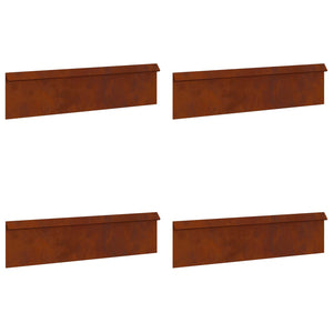 Φράχτες με σαλιγκάρια 8 τμχ. 100 x 3,5 x 25 εκ Σκ rusty
