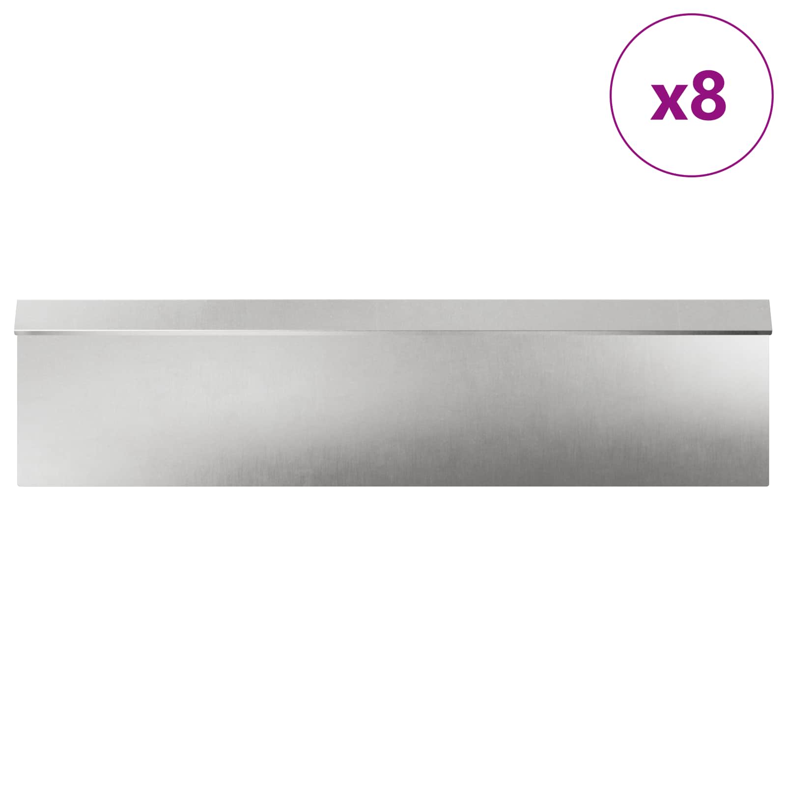 Φράχτες με σαλιγκάρια 12 pcs Ασημί Ανοξείδωτο ατσάλι