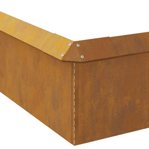Φράχτες με σαλιγκάρια 12 τμχ. 100 x 3,5 x 25 εκ Σκ rusty