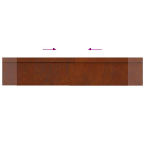 Φράχτες με σαλιγκάρια 12 τμχ. 100 x 3,5 x 25 εκ Σκ rusty