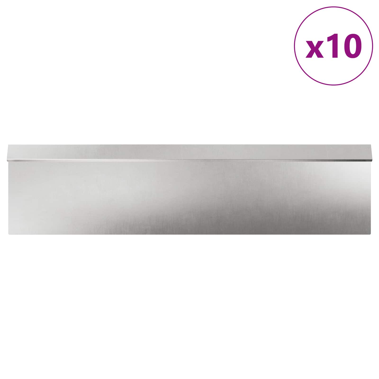 Φράχτες με σαλιγκάρια 16 pcs Ασημί Ανοξείδωτο ατσάλι
