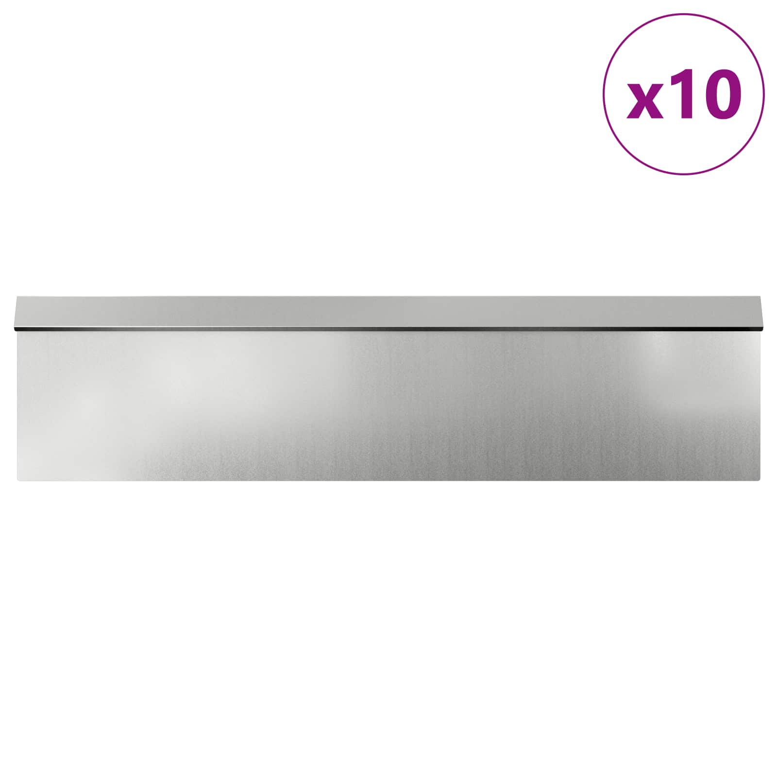 Φράχτες με σαλιγκάρια 16 pcs 100 x 3,5 x 25 εκ Ασημί