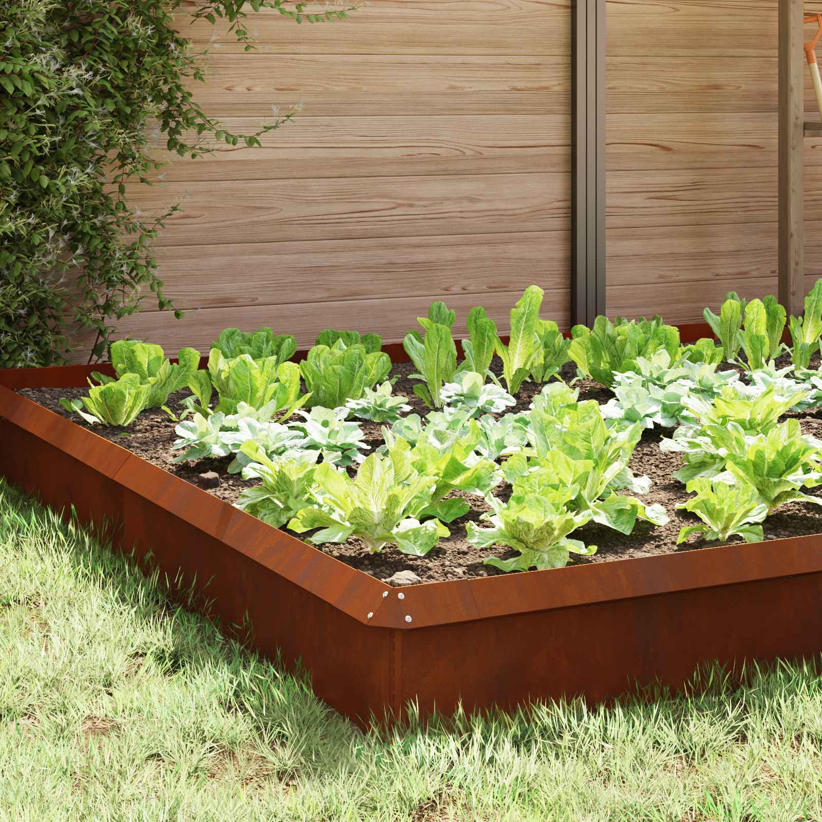 Φράχτες με σαλιγκάρια 16 pcs Σκ rusty