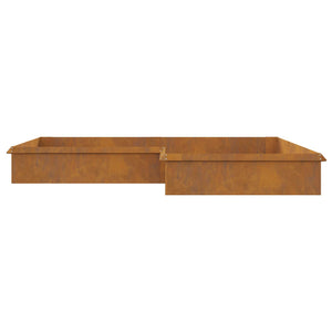 Φράχτες με σαλιγκάρια 16 τμχ. 100 x 3,5 x 25 εκ Σκ rusty