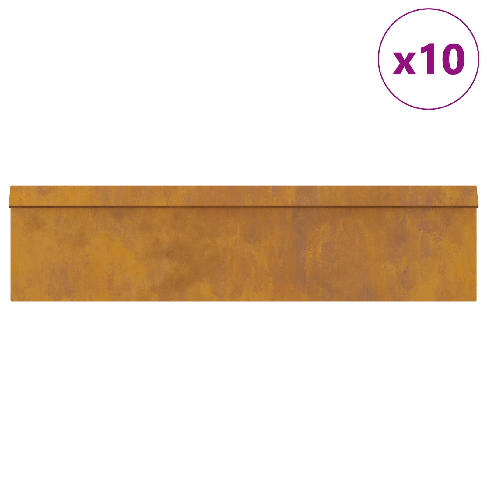 Φράχτες με σαλιγκάρια 16 pcs Σκ rusty