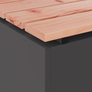 Παγκάκι κήπου Μαύρο 60 x 40 x 43 εκ