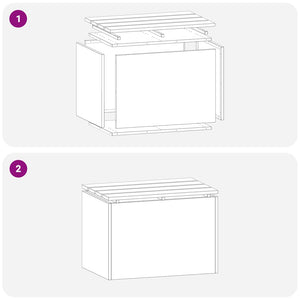 Παγκάκι κήπου Μαύρο 60 x 40 x 43 εκ