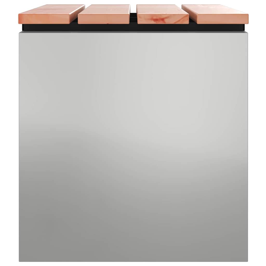 Παγκάκι κήπου Ασημί 60 x 40 x 43 εκ Γαλβανισμένος χάλυβας