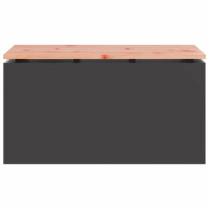 Παγκάκι κήπου Μαύρο 80 x 40 x 43 εκ Ατσάλι