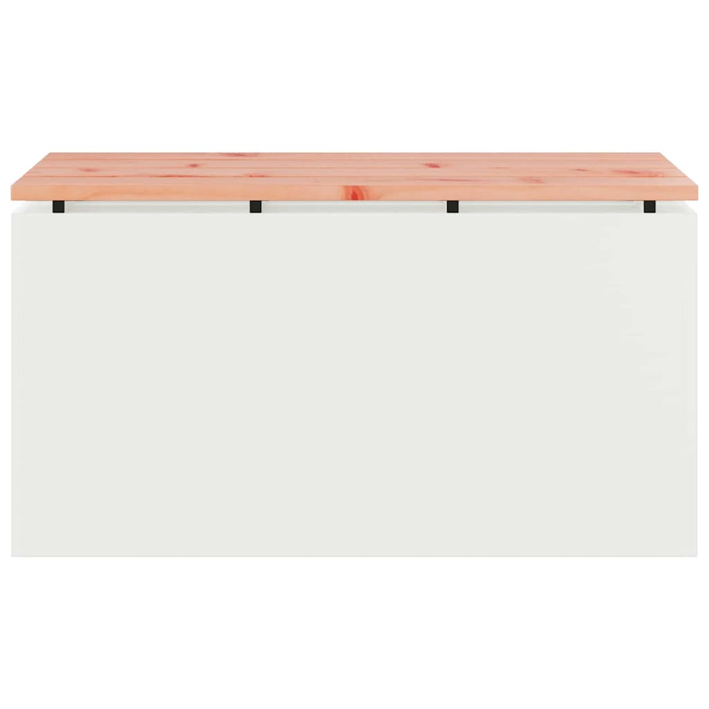 Παγκάκι κήπου Λευκό 80 x 40 x 43 εκ Ατσάλι