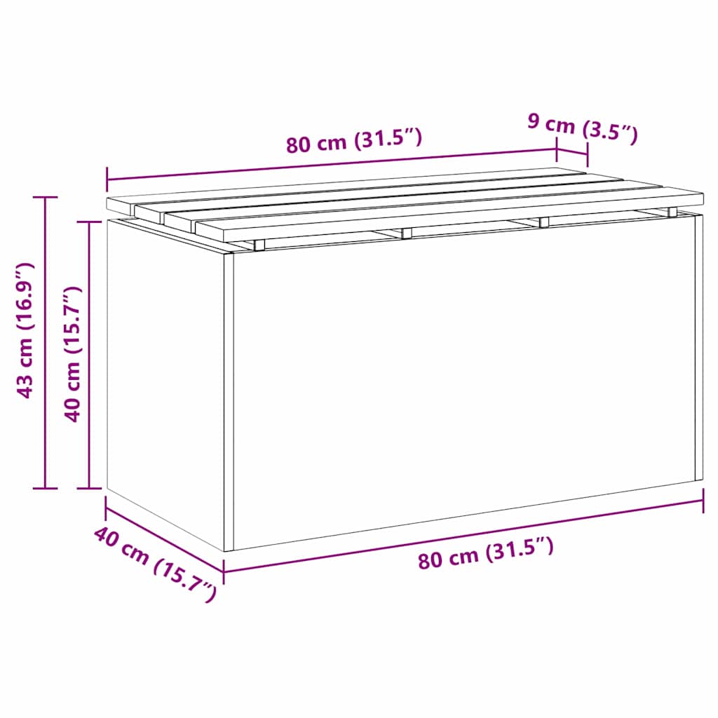Παγκάκι κήπου Ασημί 80 x 40 x 43 εκ Γαλβανισμένος χάλυβας