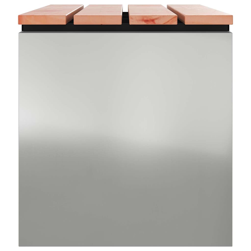 Παγκάκι κήπου Ασημί 100 x 40 x 43 εκ Γαλβανισμένος χάλυβας