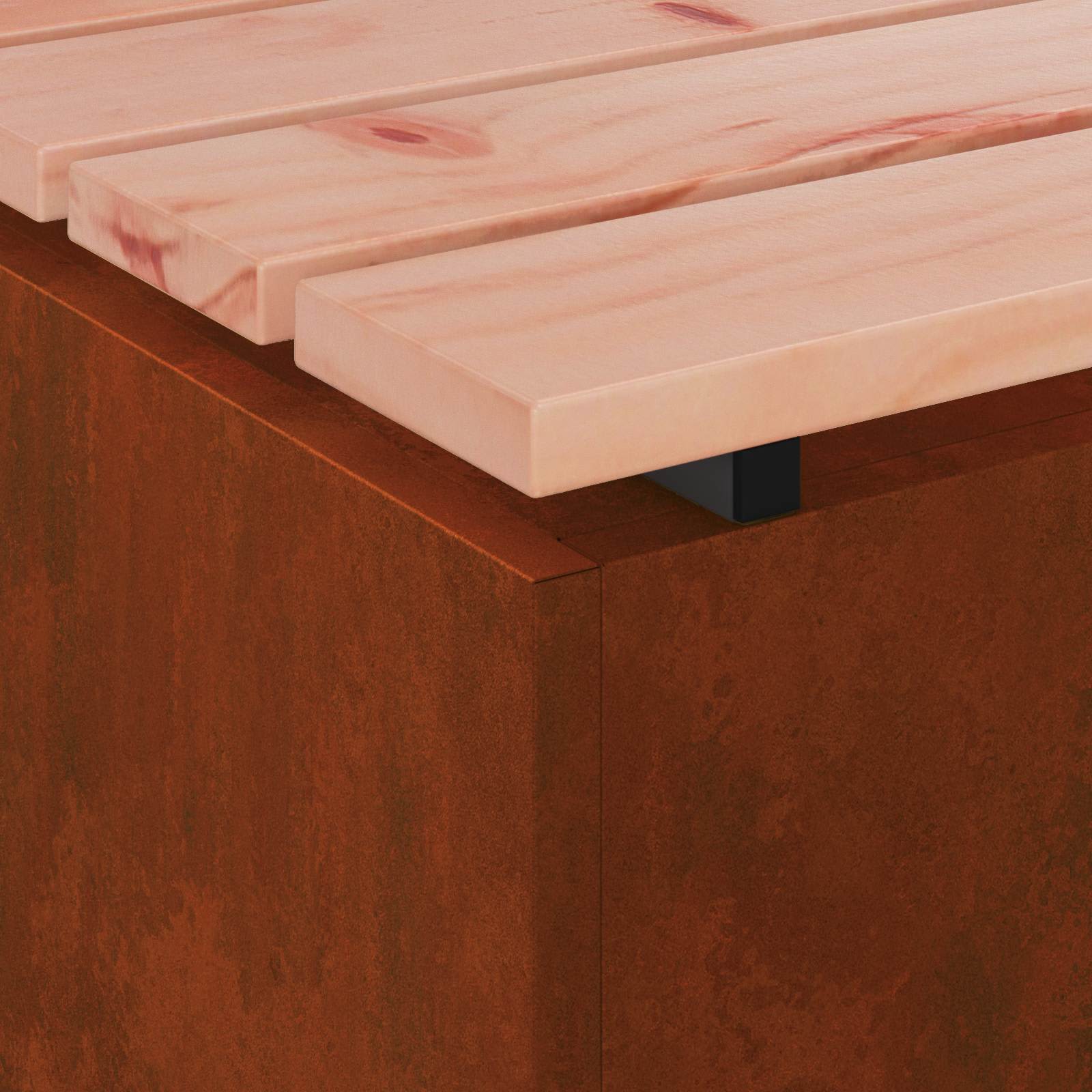 Παγκάκι κήπου Σκ rusty 100 x 40 x 43 εκ - Pakobazaar