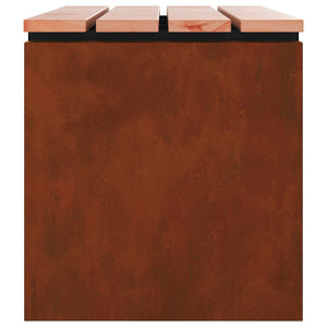 Παγκάκι κήπου 2 -Seater 100 x 40 x 43 εκ Σκ rusty Ορθογώνιος