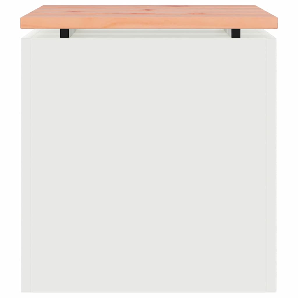 Παγκάκι κήπου Λευκό 40 x 40 x 43 cm Ατσάλι