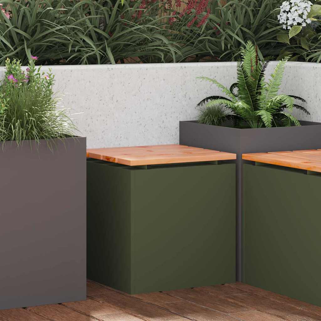 Παγκάκι κήπου Λαδί 40 x 40 x 43 cm Ατσάλι