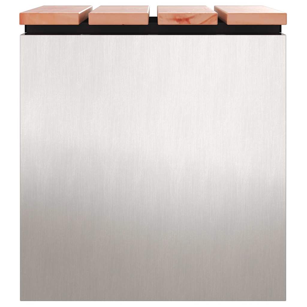 Παγκάκι κήπου Ασημί 40 x 40 x 43 cm Ανοξείδωτο ατσάλι