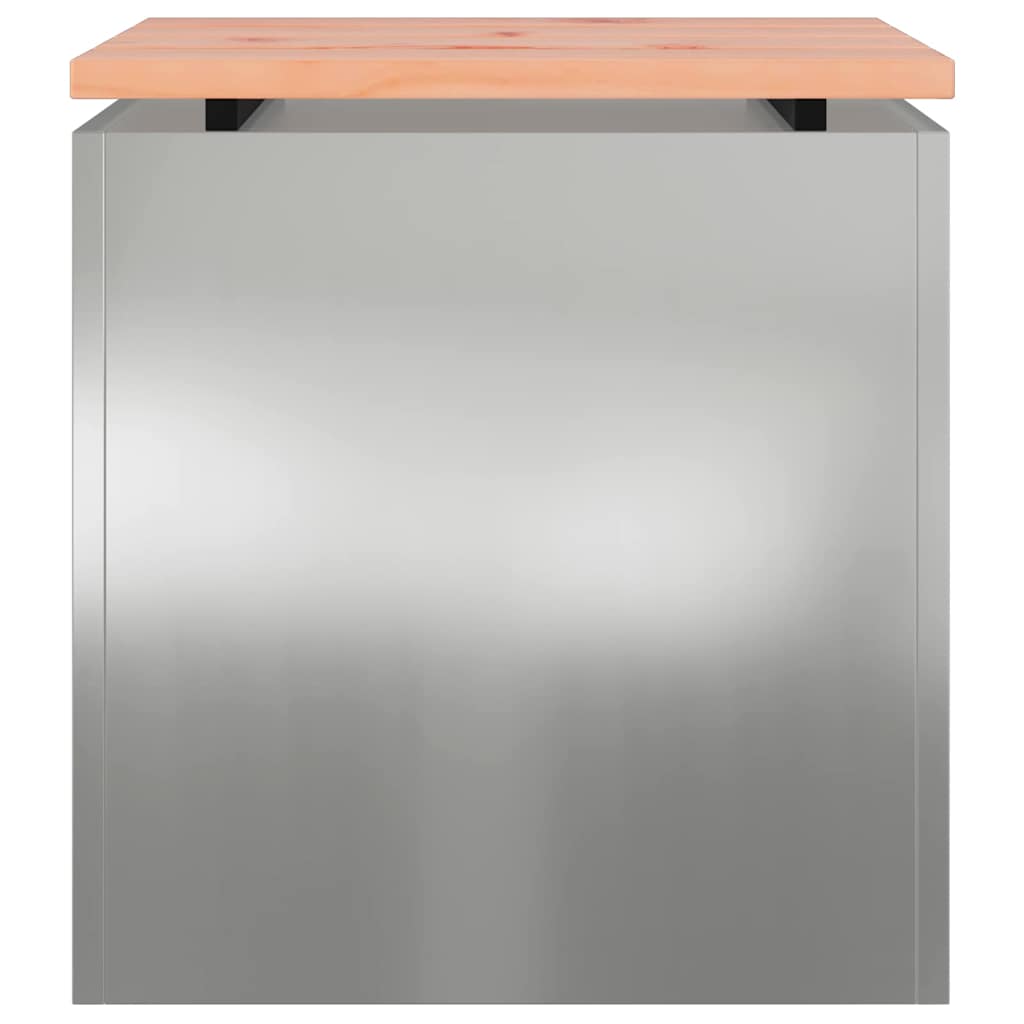 Παγκάκι κήπου Ασημί 40 x 40 x 43 cm Γαλβανισμένος χάλυβας