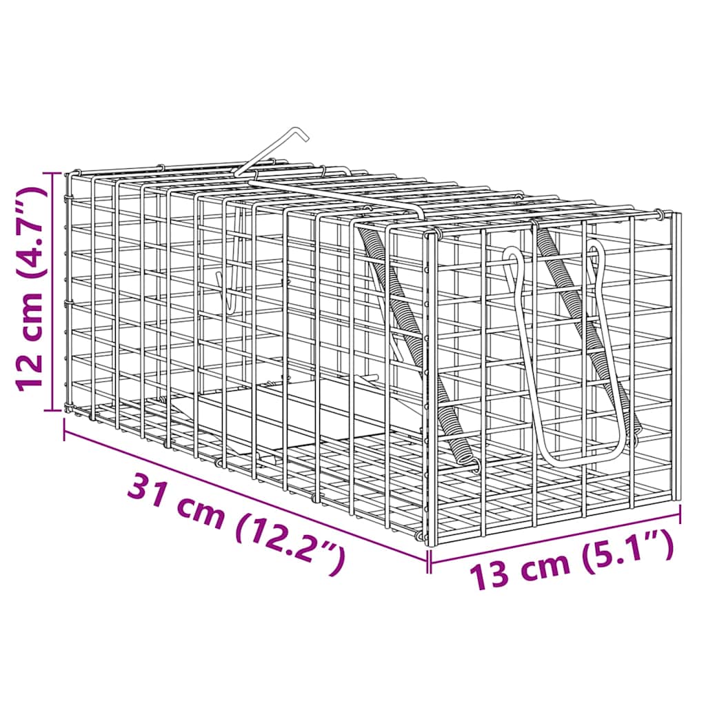 Παγίδα Ζώων Πράσινο 31 x 13 x 12 εκ. Ατσάλι - Pakobazaar