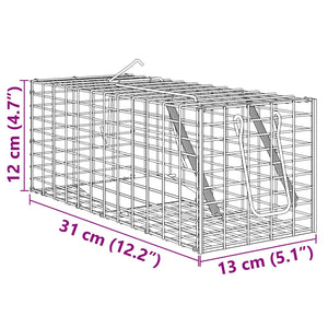 Παγίδα Ζώων Ανθρακί 31 x 13 x 12 εκ. Ατσάλι