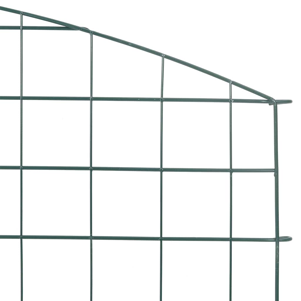 Σετ φράχτη για λιμνούλες 5 pcs Πράσινο 100 x 50 cm Ατσάλι