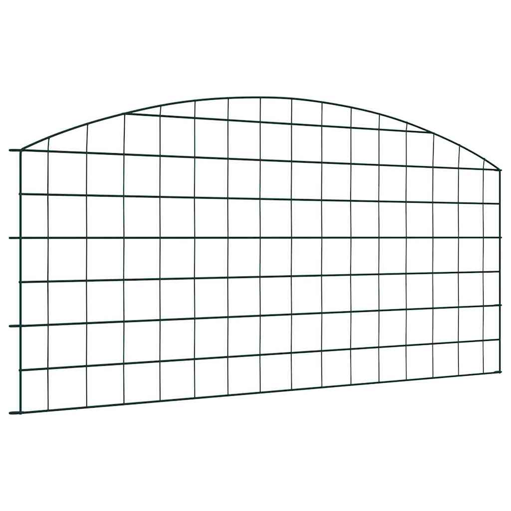 Σετ φράχτη για λιμνούλες 5 pcs Πράσινο 100 x 50 cm Ατσάλι