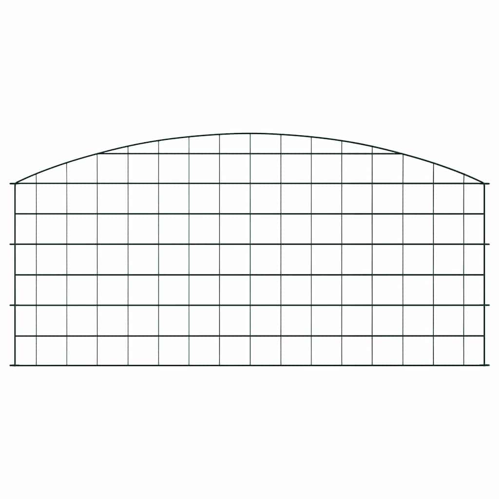 Σετ φράχτη για λιμνούλες 5 pcs Πράσινο 100 x 50 cm Ατσάλι