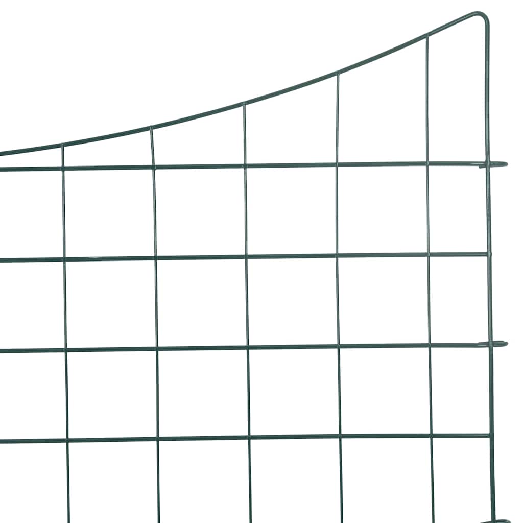 Σετ φράχτη για λιμνούλες 5 pcs Πράσινο 100 x 50 cm Ατσάλι