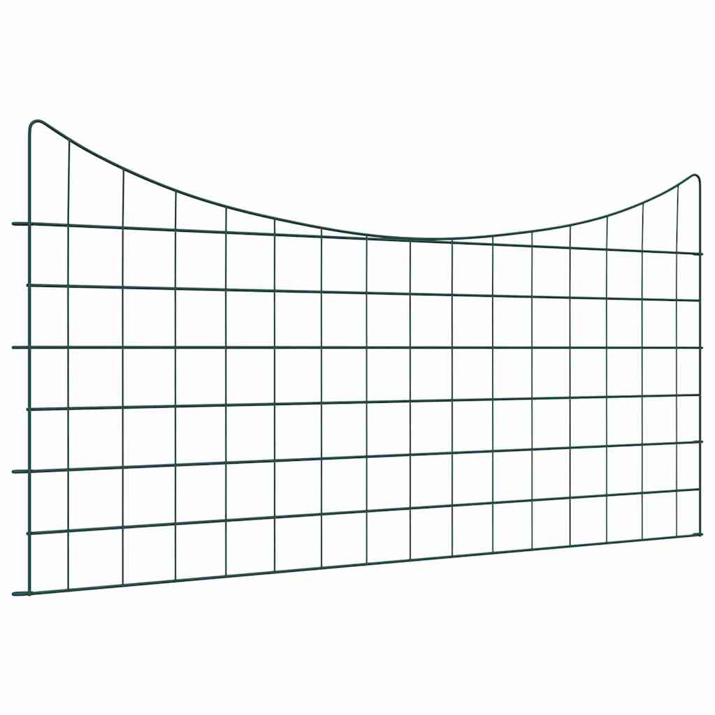 Σετ φράχτη για λιμνούλες 5 pcs Πράσινο 100 x 50 cm Ατσάλι
