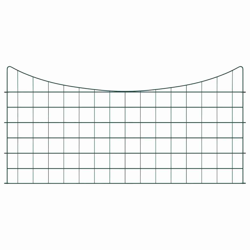 Σετ φράχτη για λιμνούλες 5 pcs Πράσινο 100 x 50 cm Ατσάλι