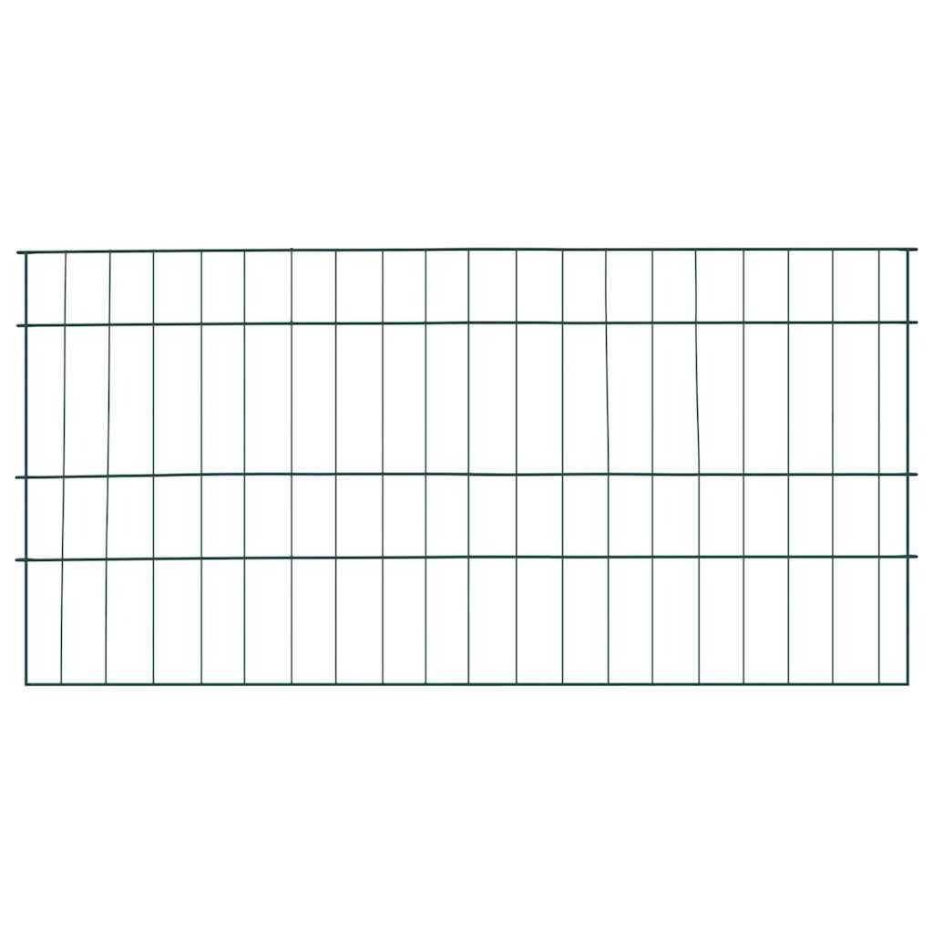 Σετ φράχτη για λιμνούλες 5 pcs Πράσινο 100 x 50 cm Ατσάλι