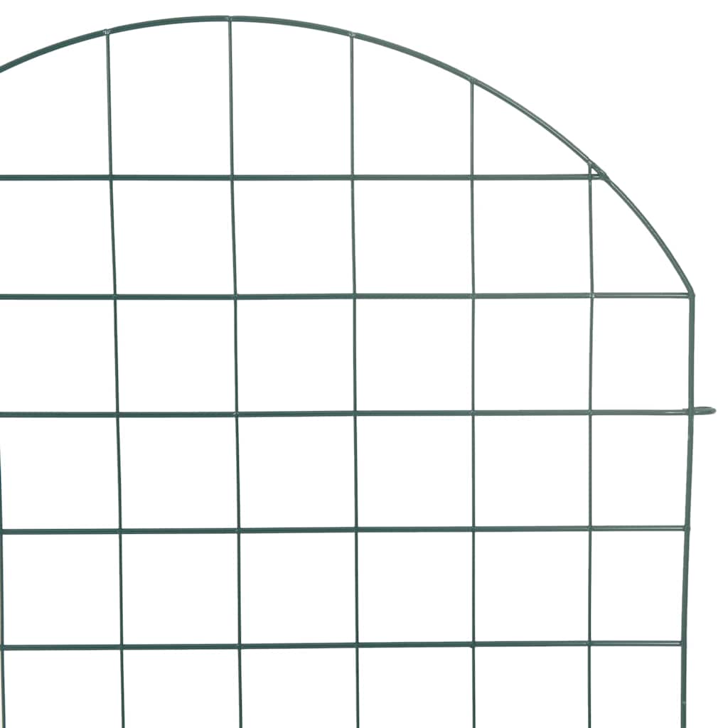 Σετ φράχτη για λιμνούλες 8 pcs Πράσινο 50 x 80 cm Ατσάλι